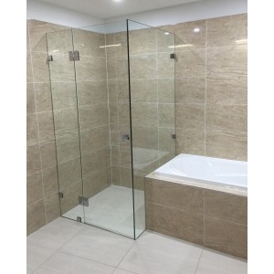 Australia custom made frameless shower screen L shape (1100-1200)*(1100-1200)*2000H